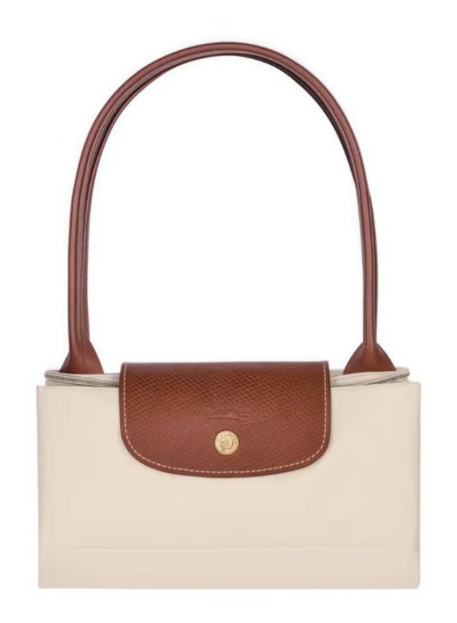 لونج شامب حقيبة لونشام متوسطة الحجم للسيدات، حقيبة قابلة للطي مع مقصورة، حقيبة كتف للاستخدام في السفر أو العمل. - Image 5