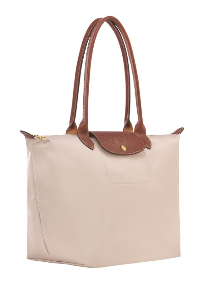 لونج شامب حقيبة لونشام متوسطة الحجم للسيدات، حقيبة قابلة للطي مع مقصورة، حقيبة كتف للاستخدام في السفر أو العمل. - Image 4