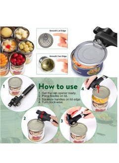 SYOSI Can Opener Kitchen Safety for Restaurant No Sharp Edges Arthritis Camping Can Open tool Side Cut Manuel Hand Held Smooth Edge Ergonomic  - Image 5
