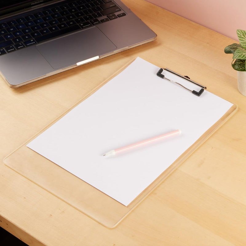 Skrill Premium Acrylic A4 Size Examination Writing Pad, Paper Clipboard,Writing Pad, Exam Board, Clear Transparent -Pack of 2 - Image 3