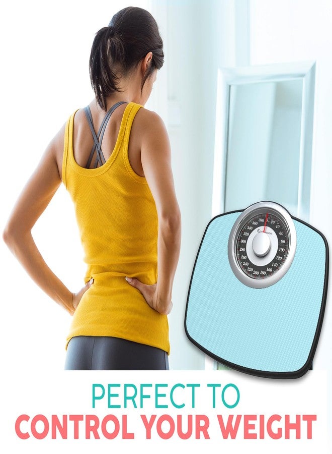 Adamson A25 Scales for Body Weight - Up to 400 LB - 5.3" Dial on 12.4" x 10.2" Platform - Anti-Skid Rubber Surface - High Precision Bathroom Scale Analog - Durable with 20-Year Assurance - Image 4