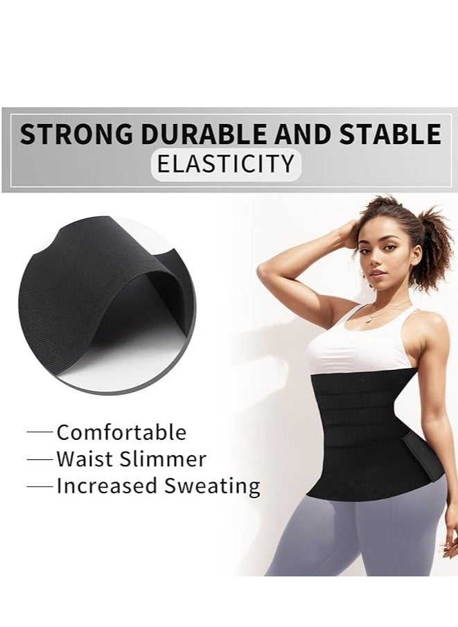 Generic 5M Waist Trainer for Women Lower Belly Fat, Slimming Tummy Wrap Belt Adjustable Comfortable Back Braces for Lower Back Pain Relief Abdominal Body Slimming Belt For Flat Tummy Belly Slimming Belt Sweat Band  - Image 4