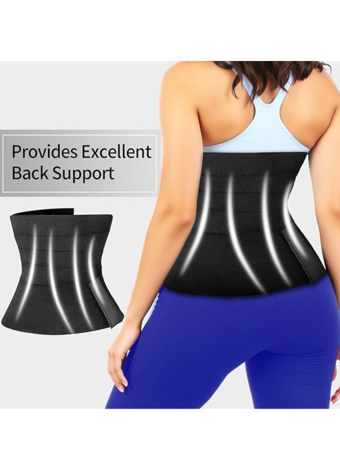 Generic 5M Waist Trainer for Women Lower Belly Fat, Slimming Tummy Wrap Belt Adjustable Comfortable Back Braces for Lower Back Pain Relief Abdominal Body Slimming Belt For Flat Tummy Belly Slimming Belt Sweat Band  - Image 5