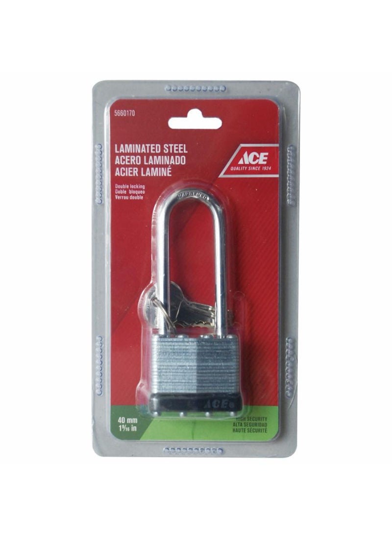 ACE Steel Laminated Long Shackle Padlock 4 cm