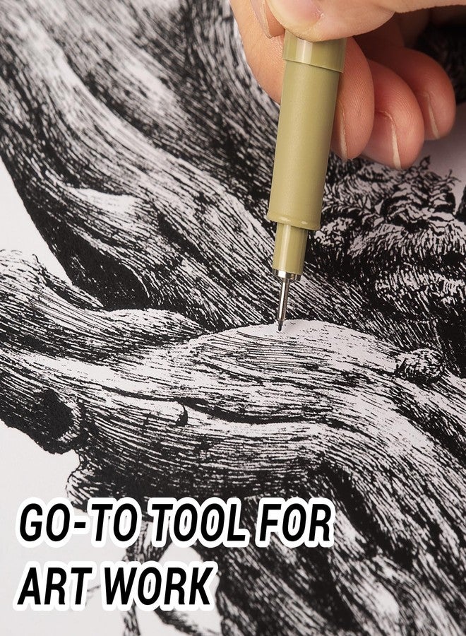 KERIFI 01 Fineliner Ink Pens, 0.25mm Black Micro Fine Point Drawing Pens Waterproof Archival Ink Multiliner Pens for Artist Illustration, Sketching, Technical Drawing, Zentangle, Scrapbooking (6 Pack) - Image 3