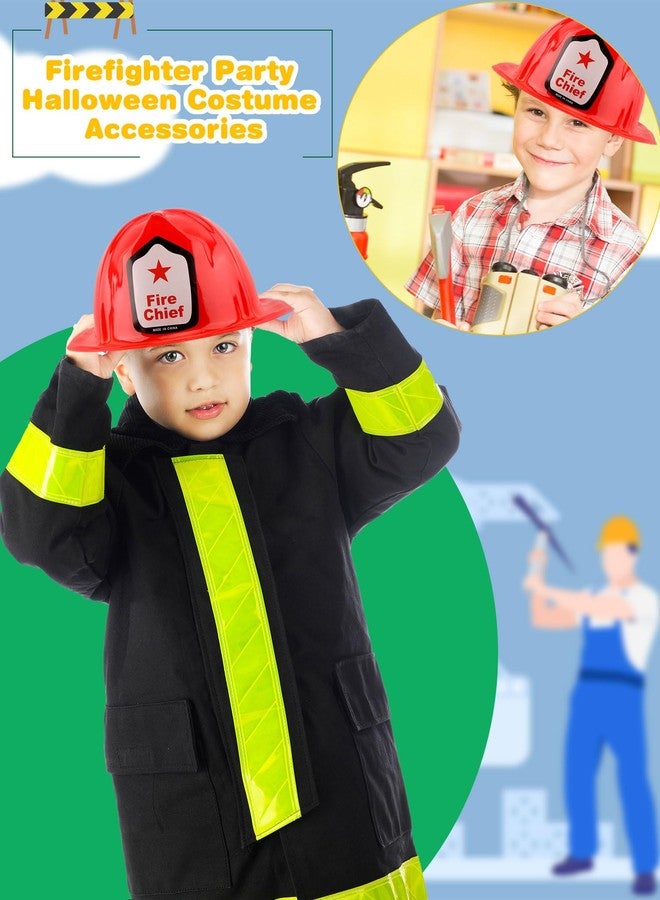 Restroma 60 Pack Children Firefighter Hat Bulk Fire Chief Helmet Plastic Fireman Costume Hat for Kids Fireman Cosplay Hero Theme Party Dress Up (Color Style 1) - Image 5