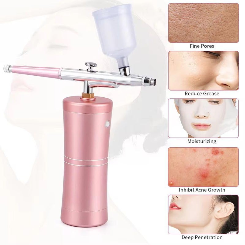 COSLUXE Air brush Set Professional Facial Makeup Airbrush Gun Kit USB Rechargeable Air Brush Pen for Makeup Skin SPA Art Nail Painting Tattoo Manicure Cakes DIY with 3 Capacity Cups - Image 5