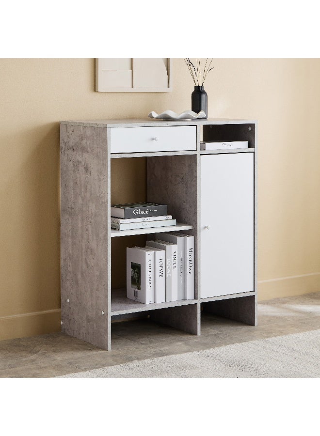 Home Box خزانة متعددة الاستخدامات باللونين الرمادي والأبيض - Image 1