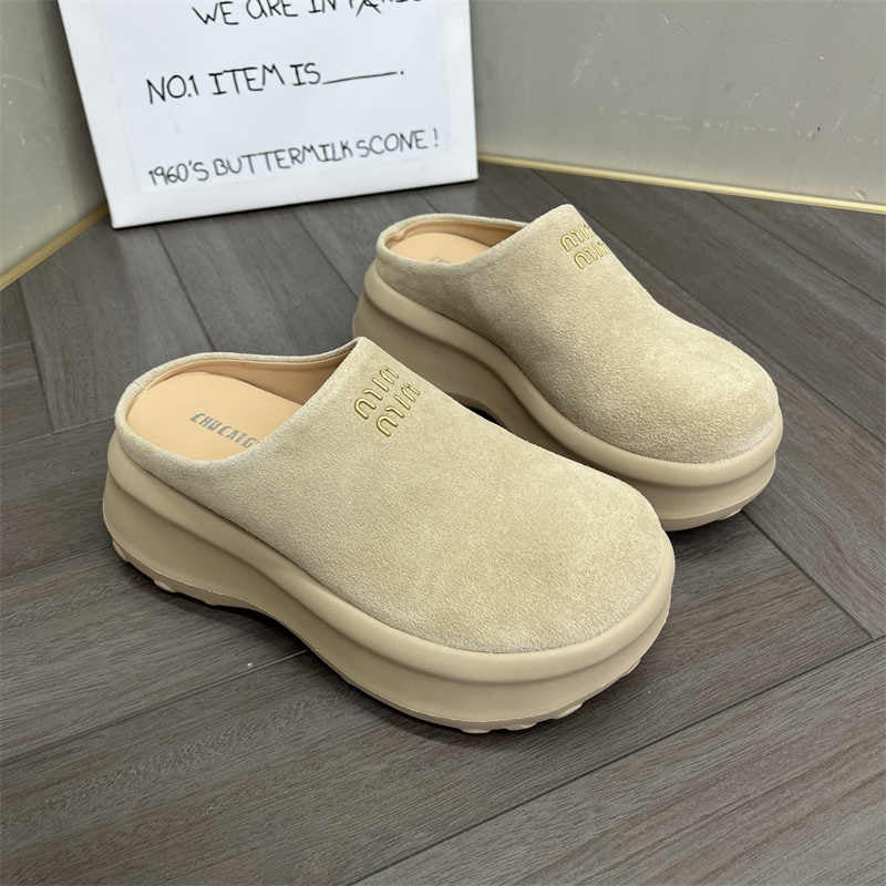 Thick-Soled Closed-Toe Mules For Women, 2025 Spring New Retro Versatile Slip-On Non-Slip Birkenstock Style Trendy Shoes - Image 4