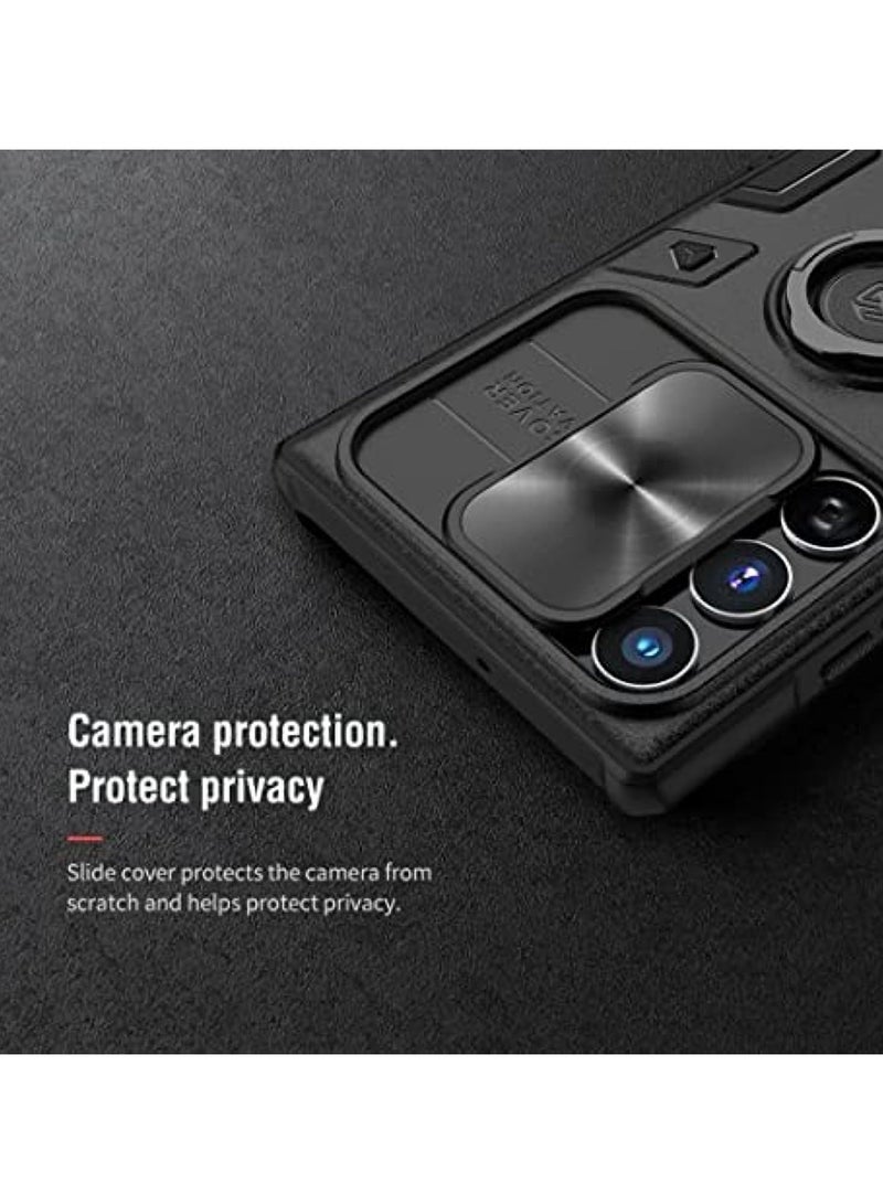 Nillkin CamShield Armor Cover Case Designed For Samsung Galaxy S22 Uitra - Black - Image 4