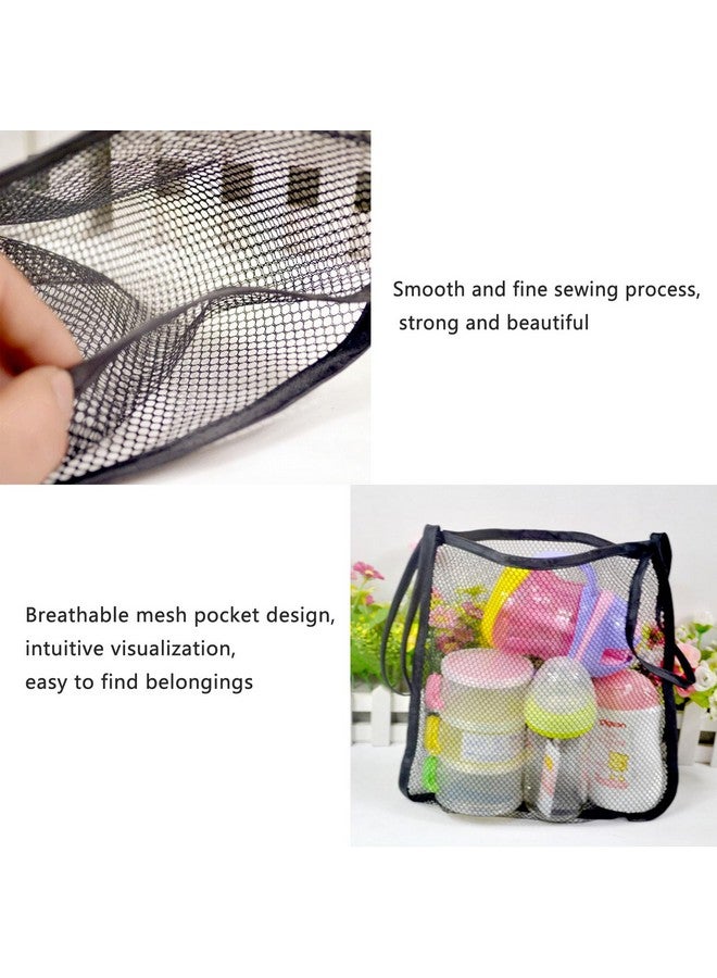 UtySty 3 Pack Stroller Sling Mesh Bag Back Hanging Extra Storage Organizer Handle Bar Attachment Net Pouch for Kids Wagon Pushchair Pram Car Seat Umbrella Water Bottle Diaper Bag Phone Snacks - Image 3