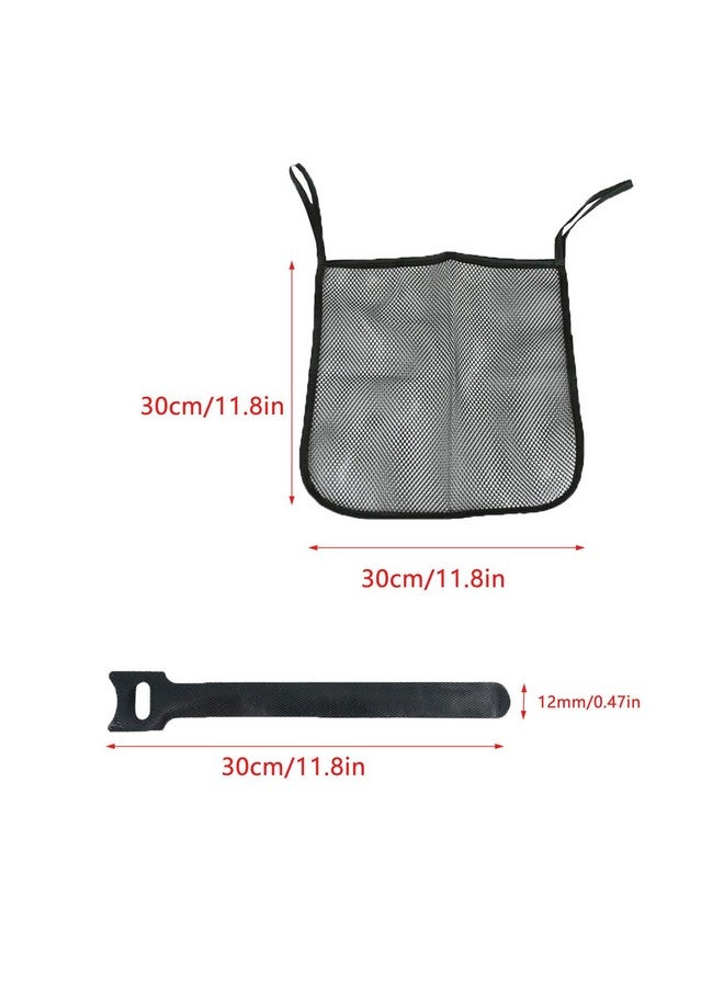 UtySty 3 Pack Stroller Sling Mesh Bag Back Hanging Extra Storage Organizer Handle Bar Attachment Net Pouch for Kids Wagon Pushchair Pram Car Seat Umbrella Water Bottle Diaper Bag Phone Snacks - Image 2