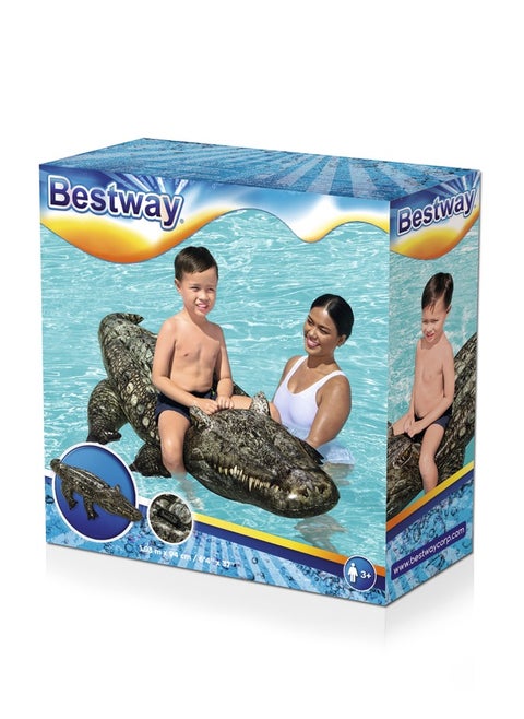 Inflatable crocodile pool float