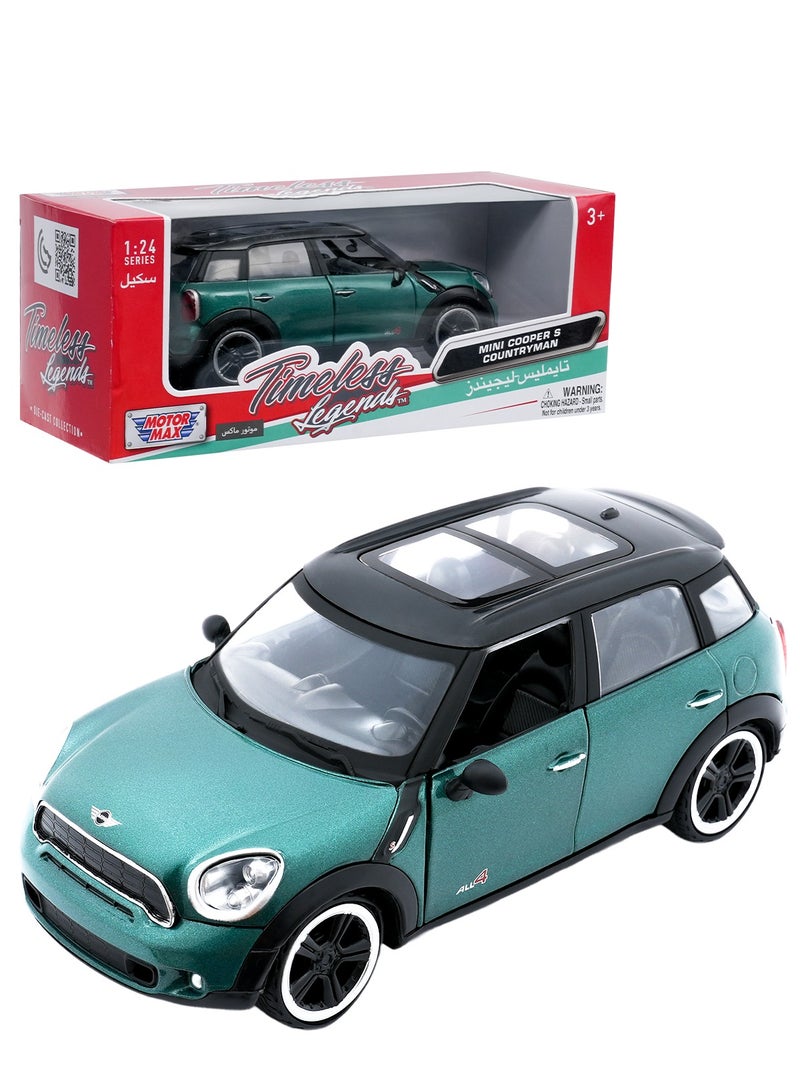 موتورماكس سيارة ميني كوبر إس كانتري مان موديل ٢٠١١ مصبوبة بمقياس ١:٢٤ | سيارة مرخصة رسميًا | أبواب تفتح، تصميم داخلي مفصل، وسيارة مصغرة تتحرك بحرية - Image 1