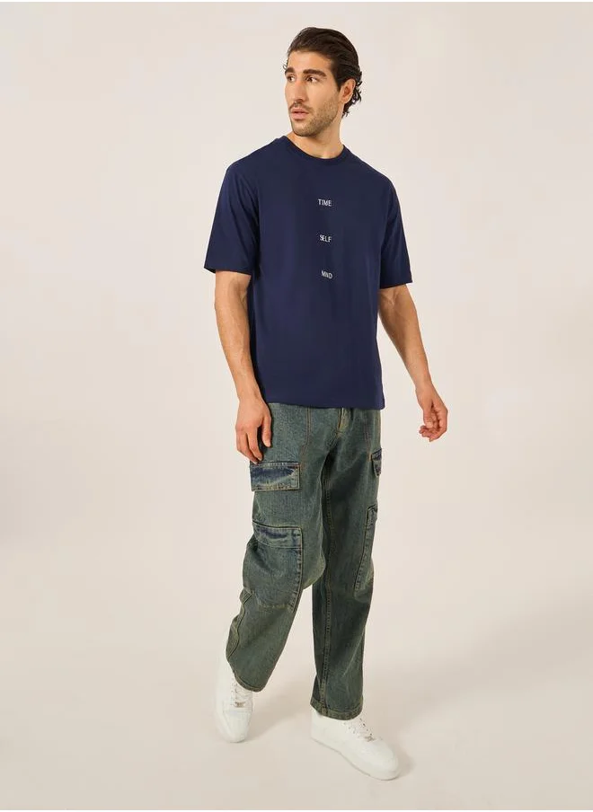 ستايلي Mid Rise Cargo Carpenter Fit Jeans