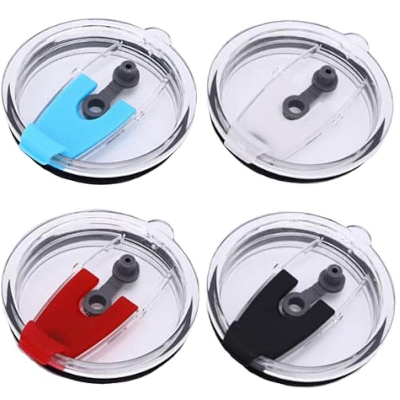 LAPXSNZD 30oz Tumbler Lids Cover Replacement 4 Pack Spill proof Splash Resistant Travel Mug Lid Fits for 30oz YETI Rambler