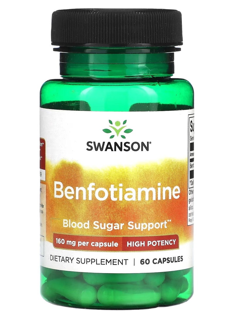 Swanson, Benfotiamine, High Potency, 160 mg, 60 Capsules