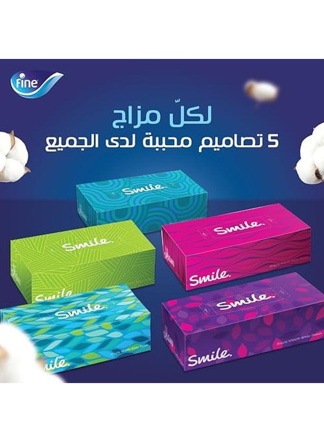 فاين مناديل سمايل للوجه مكونة من طبقتين مكونة من 36 × 70 ورقة مناديل سمايل للوجه جيدة لكل حالة مزاجية وناعمة لجميع أنواع البشرة مناديل سمايل بتقنية ستيريبرو - Image 3