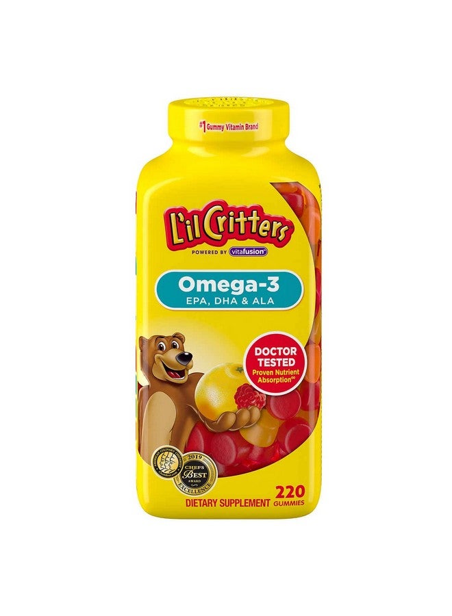 Lil Critters LIL CRITTERS Omega 3, EPA, DHA& ALA, 220 Gummies - Image 1