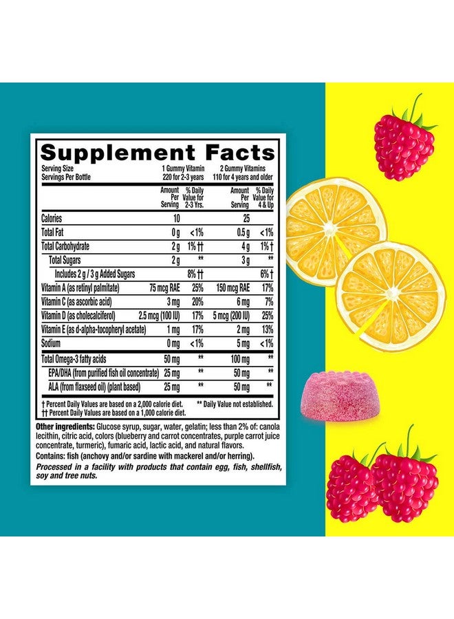Lil Critters LIL CRITTERS Omega 3, EPA, DHA& ALA, 220 Gummies - Image 2