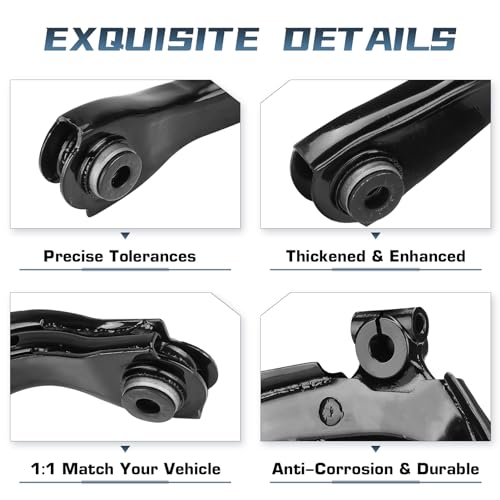 Autsurles Front Upper Control Arms with Ball Joint for Buick Rainier 04-07, Chevy SSR 03-06, GMC Envoy XL XUV, Isuzu Ascender 04-08, Saab 9-7X 05-09 Sway Bar Link + Tie Rod End Suspension Kit K640294 K640293 - Image 3