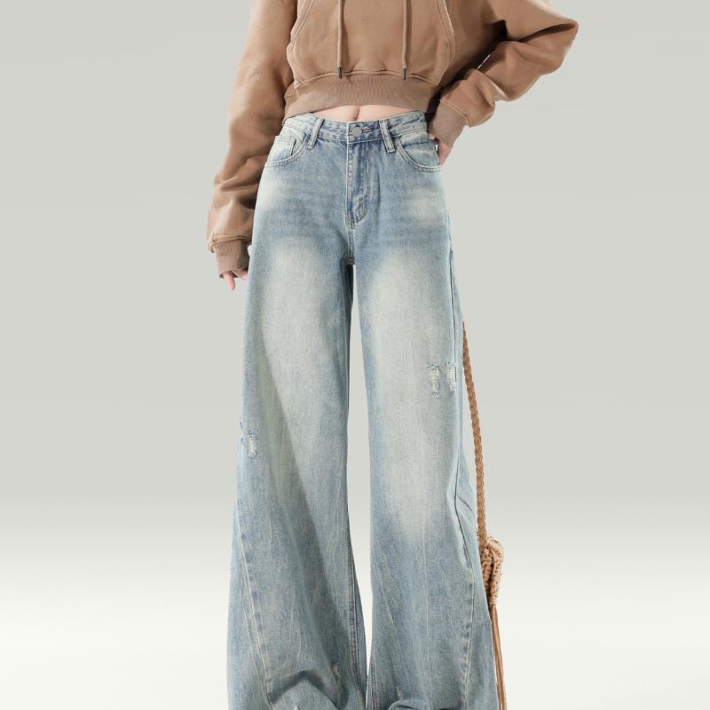 Unisex Classic Denim Jeans Loose Fit Daily Outdoor Wear - Image 2