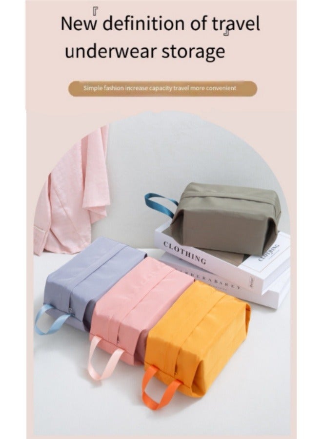 حقيبة تخزين الملابس الداخلية للسفر، حقيبة تخزين الجوارب المحمولة، حقيبة التعبئة، وردية اللون - Image 2