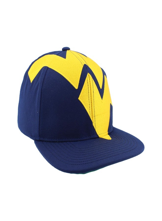 ZHATS West Virginia Mountaineers NCAA Officially Licensed Adjustable Snapback Hat Flat Bill Z11 Retro Over The Top Black - Image 2