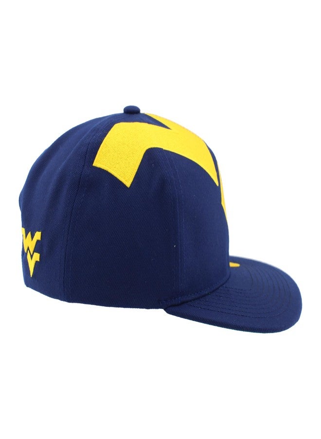 ZHATS West Virginia Mountaineers NCAA Officially Licensed Adjustable Snapback Hat Flat Bill Z11 Retro Over The Top Black - Image 3