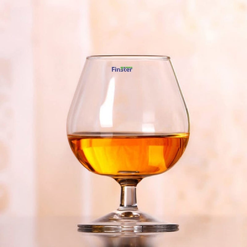 FINSTER Premium Classic Brandy Wine Glasses Set of 12 300 ML NonLead Crystal Clear Ideal for White or Red Wine Glass - Image 1