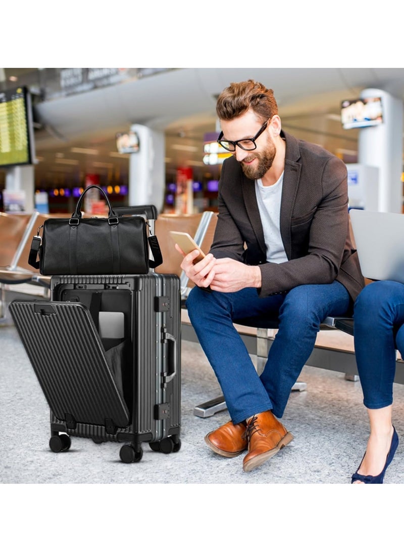 HOPHOP 20 Inches Travel Luggage Carry-on Lightweight Fashion trolley with Spinner Weels Suitcase with Open Laptop Compartment for Unisex Adults (Polycarbonate ) - Image 5