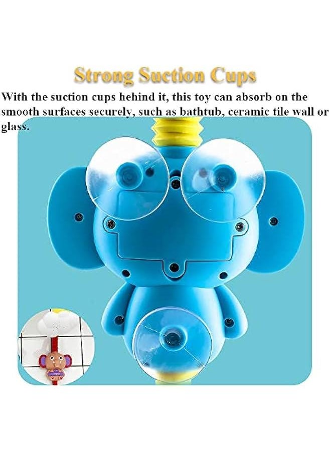 Generic - Bathtub Shower Head Toy, Elephant Electric Shower Sprinkler Toy for Kids Tub Shower Head Electric Water Pump Bath Toy Toddlers Hand Shower Sprinkler Bathtub Toy with 3 Suction Cups (Blue) - Image 1
