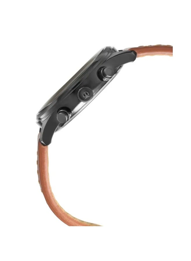 Titan Quartz Multifunction Watch for Men Black Dial With Leather Strap - Image 2