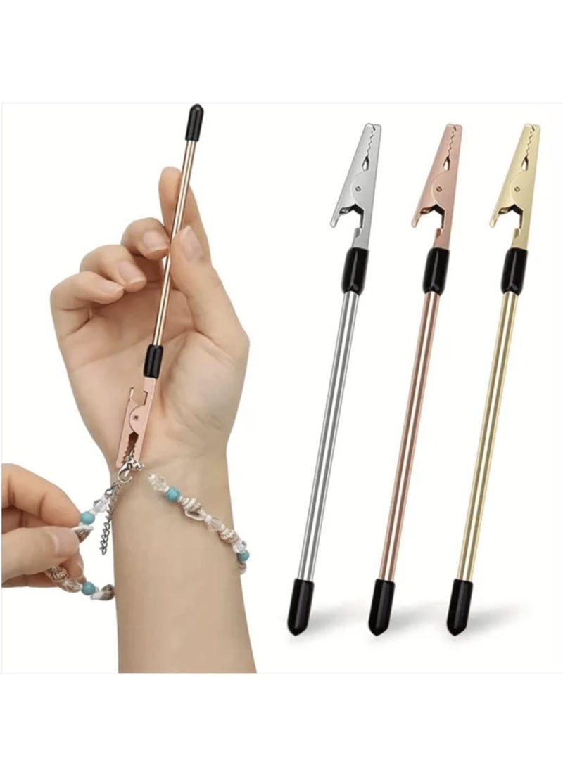 YUCCA 4pcs Bracelet Necklace Watch Zipper Wearing Helper Tool, Auxiliary Buckle for Accessories Bracelet Necklace Watch - Image 1