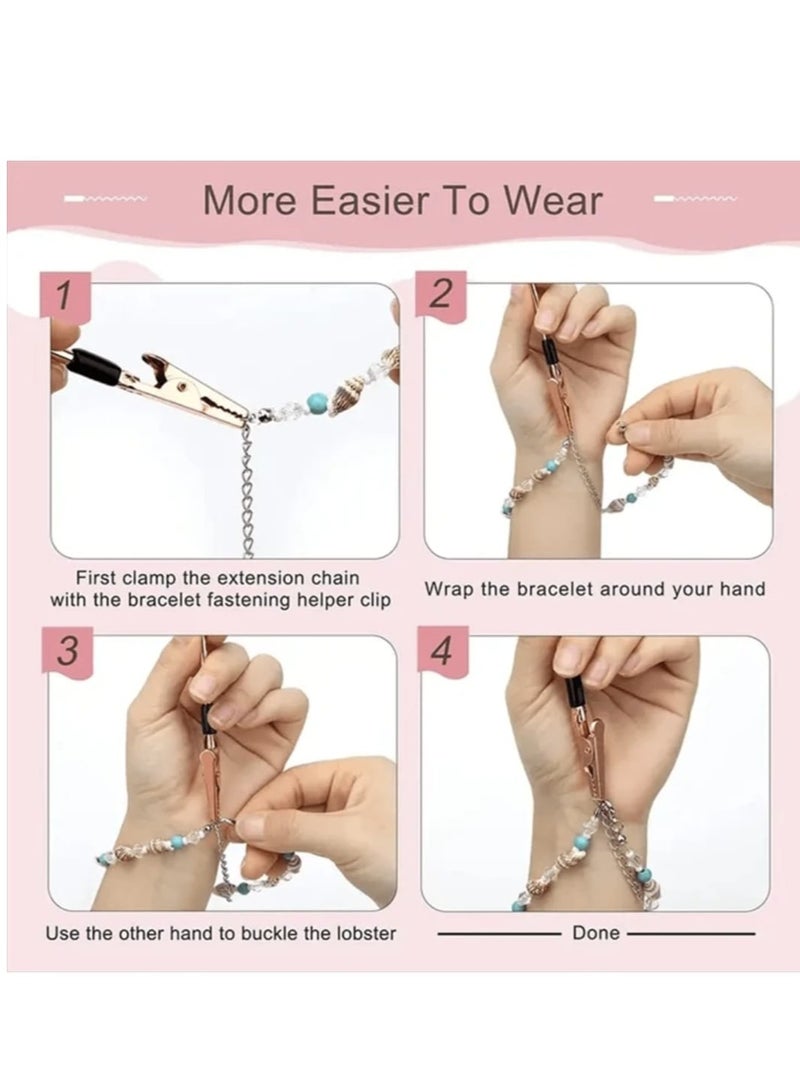 YUCCA 4pcs Bracelet Necklace Watch Zipper Wearing Helper Tool, Auxiliary Buckle for Accessories Bracelet Necklace Watch - Image 5