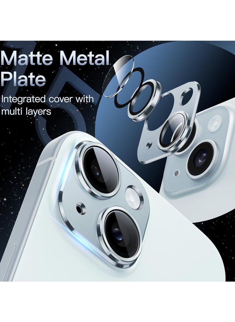 URBBKING - Camera Lens Protector for iPhone 15 and iPhone 15 Plus Blue - Image 1