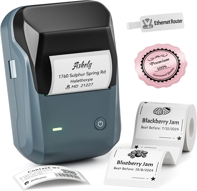 B1 2 Inch Label Maker with 1 Roll Free Tape 2 inches Width Business Price Gun Thermal Label Printer Shipping Label Tag Writer for Home Office Organization Commercial Use - Image 1