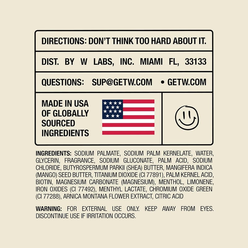 W By Jake Paul Bar Soap for Men Hydrating Moisturizing VitaminInfused Original Scent 5 oz - Image 2