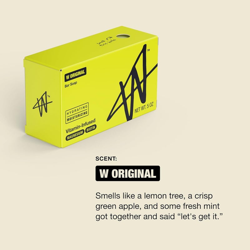 W By Jake Paul Bar Soap for Men Hydrating Moisturizing VitaminInfused Original Scent 5 oz - Image 4