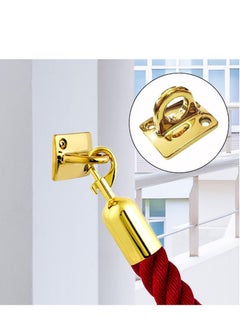 Excefore 2 Pack Wall Plate Hanging Circle Hook, Crowd Control Stanchions Safety Barriers, Suitable for Barrier Velvet VIP Rope Crowd Control (Gold)  - Image 5