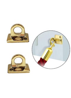 Excefore 2 Pack Wall Plate Hanging Circle Hook, Crowd Control Stanchions Safety Barriers, Suitable for Barrier Velvet VIP Rope Crowd Control (Gold)  - Image 4