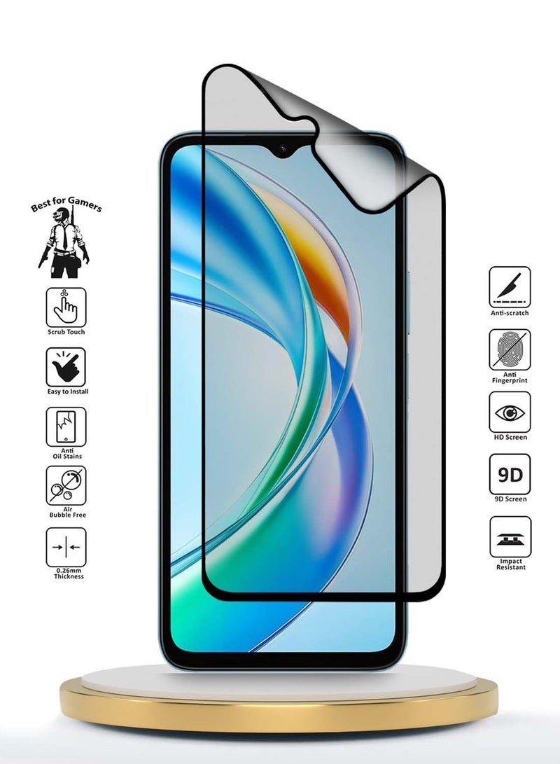 Wtech Honor X5b / X5b Plus / X5b+ 4G 2024 Nano Ceramic Full Glue Full Cover Matte Flexible Screen Protector (MSCNMN) - Clear/Black - Image 2