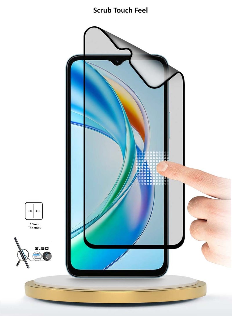 Wtech Honor X5b / X5b Plus / X5b+ 4G 2024 Nano Ceramic Full Glue Full Cover Matte Flexible Screen Protector (MSCNMN) - Clear/Black - Image 3