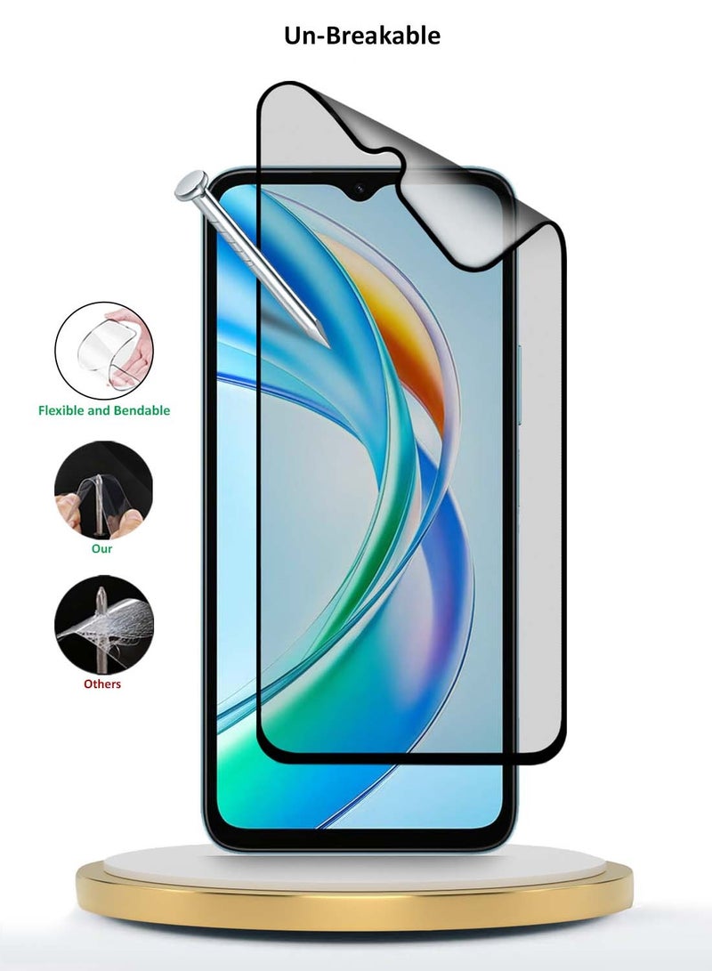 Wtech Honor X5b / X5b Plus / X5b+ 4G 2024 Nano Ceramic Full Glue Full Cover Matte Flexible Screen Protector (MSCNMN) - Clear/Black - Image 4