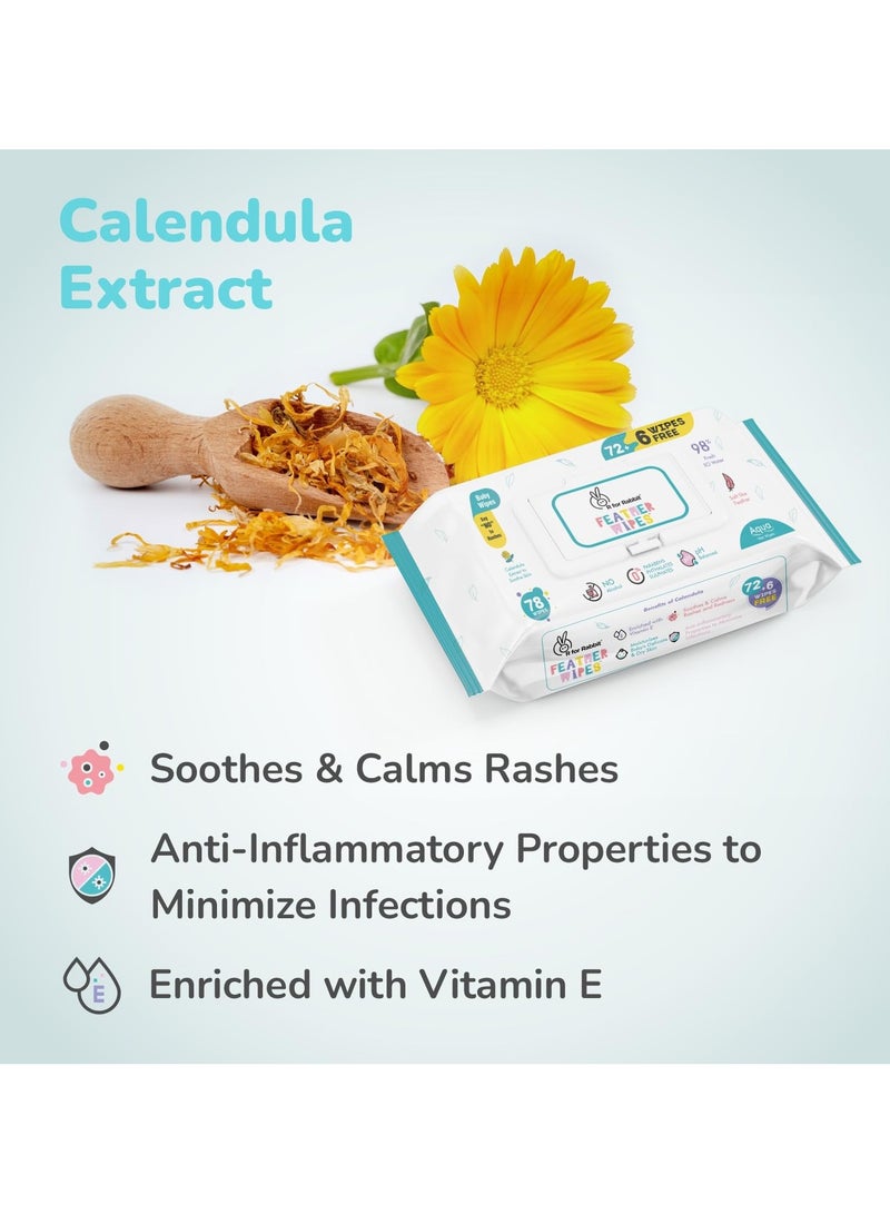 أر فور رابيت مناديل مبللة مائية نقية مبللة بالريشة المائية النقية مع غطاء عبوة كومبو 468 وحدة 6 عبوات - Image 3