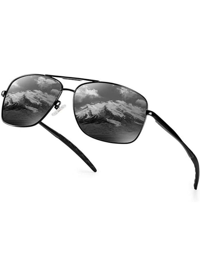 Ultra Lightweight Rectangular Polarized Sunglasses UV400 Protection - Image 1