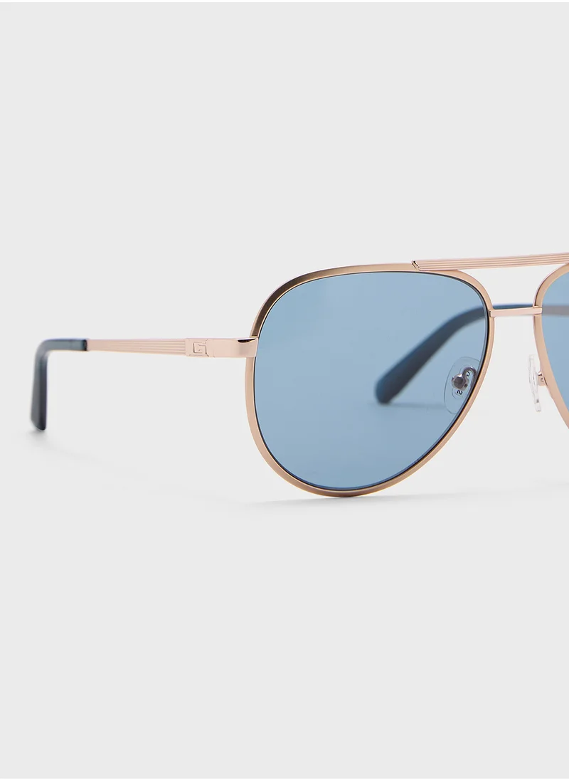 GUESS Metal Frame Aviator Sunglasses