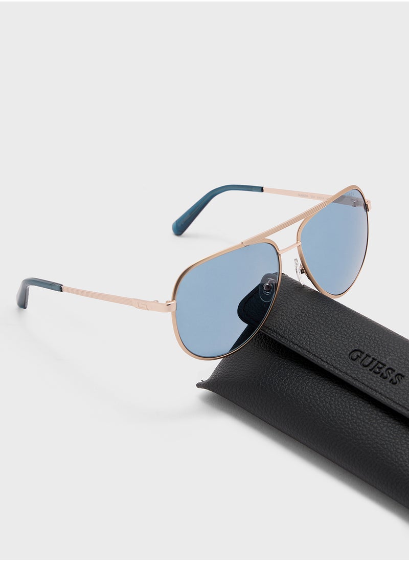 GUESS - Metal Frame Aviator Sunglasses - Image 1