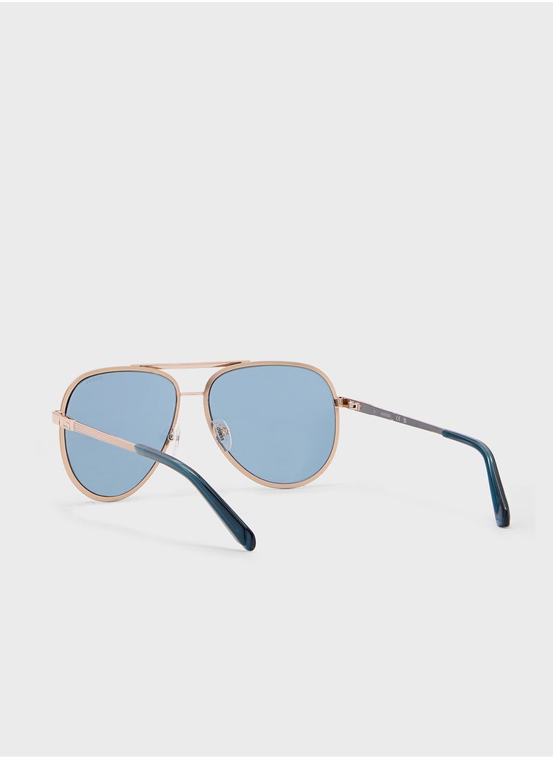 GUESS - Metal Frame Aviator Sunglasses - Image 1
