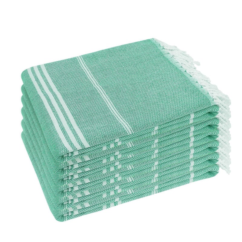 YSYJ Turkish Beach Towel 6 Pack Beach Towels 36"x71" Beach Towel Oversized Sand Free Turkish Towel Quick Dry Bath Towels Teal - Image 1